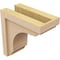 Ekena Millwork 5"W x 10"D x 10"H Classic Warren Rough Cedar Woodgrain TimberThane Corbel, Primed Tan CORUR05X10X10WARRCPR - alternate 2